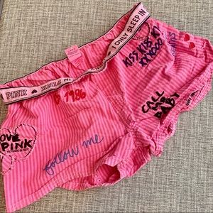Pink boxer sleep shorts